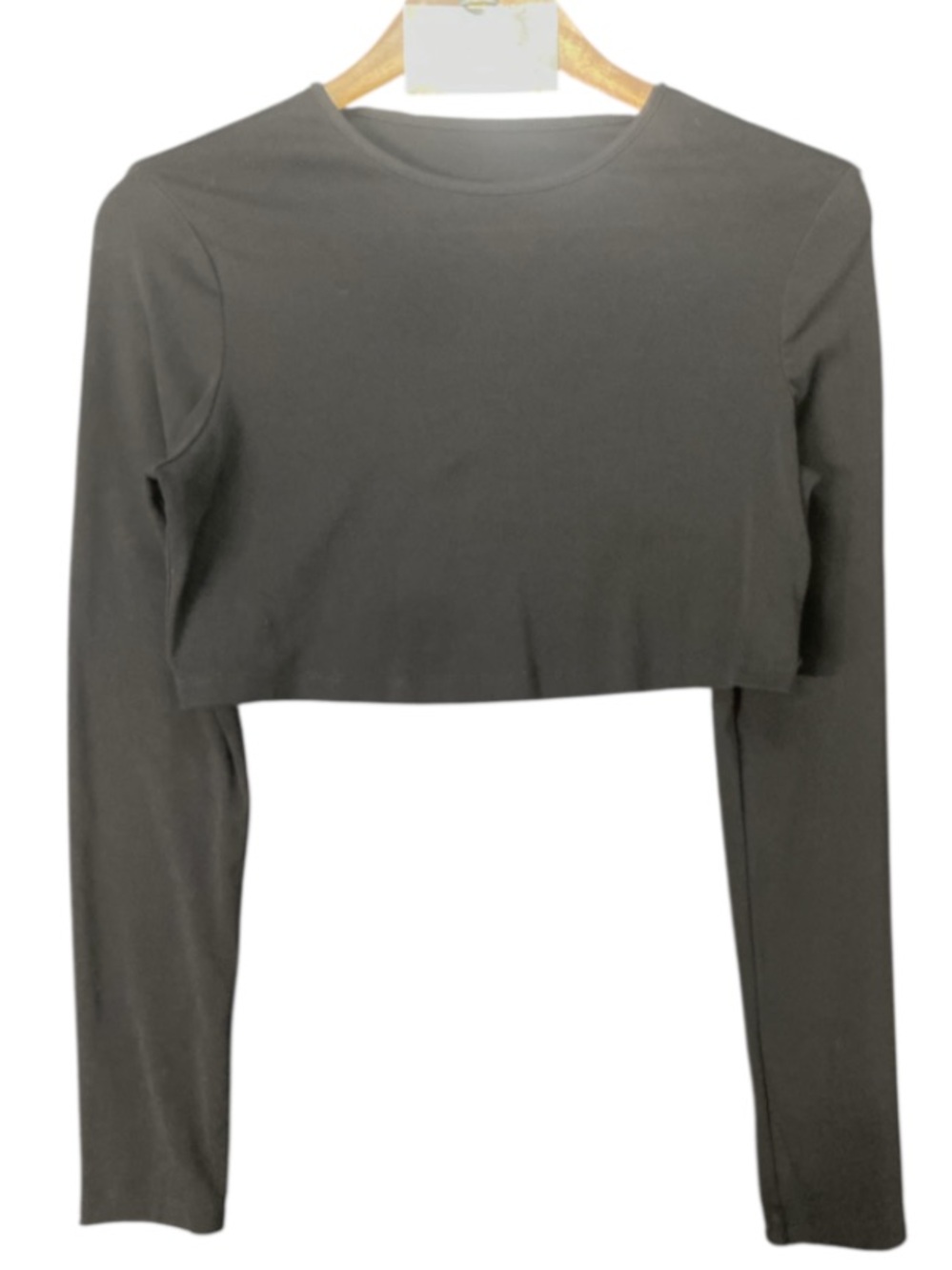 SHEIN Black Long-Sleeve Crop Top size XL